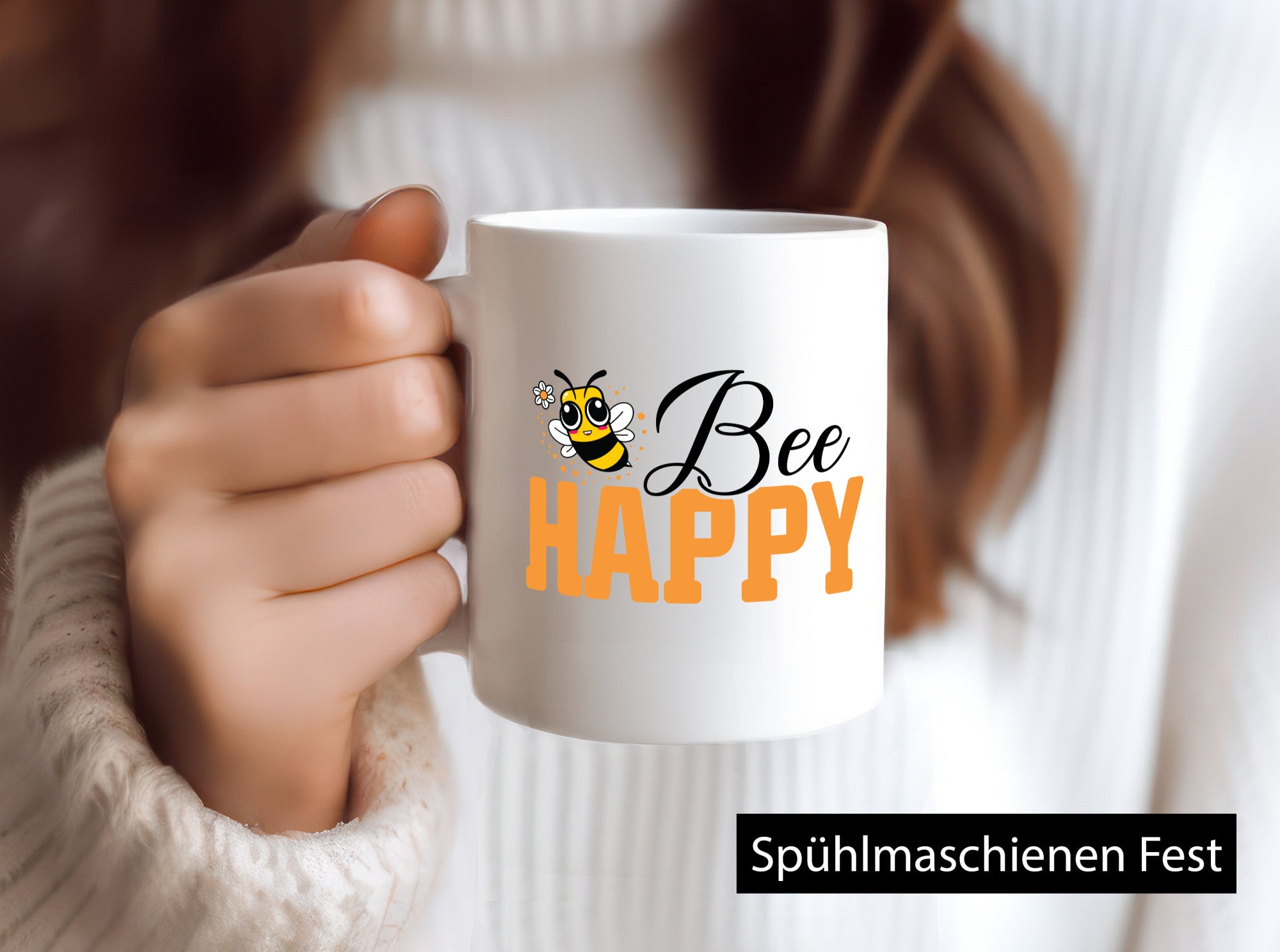 Bee Happy | Bienen Bienenliebhaber Humor Geschenkidee Tasse