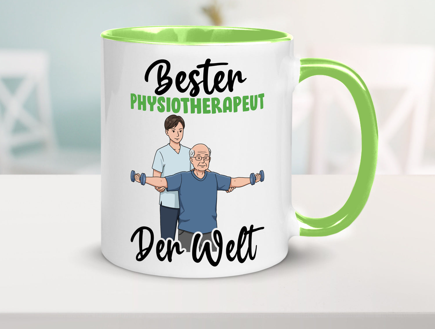 Bester Physiotherapeut v3 Geschenk Humor Geschenkidee lustiger Spruch Tasse