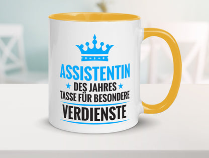 Besonderer Verdienst: Assistentin | Assistenz Hilfskraft Humor Geschenkidee