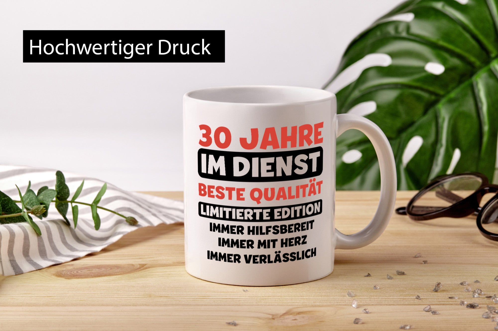 30 Jahre im Dienst | Jubiläum Arbeit v3 Humor Kollegen Büro Geschenkidee Tasse