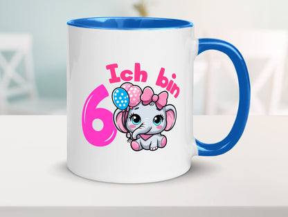 6. Geburtstag | 6 Jahre Elefant Mädchen Humor Geschenkidee Tasse