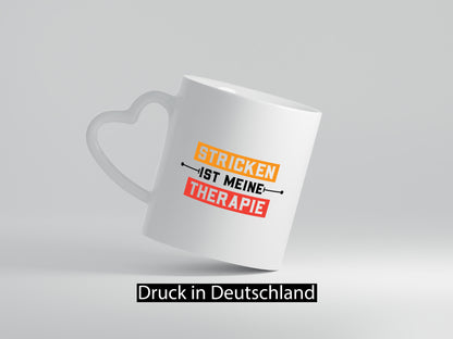 Stricken ist meine Therapie | Stricknadel Humor Geschenkidee Tasse