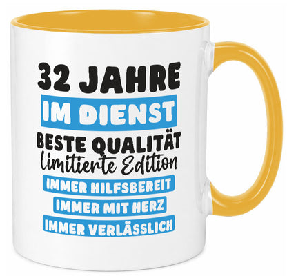 32 Jahre im Dienst | Jubiläum Arbeit v6 Geschenk Kollegen Büro lustiger Spruch