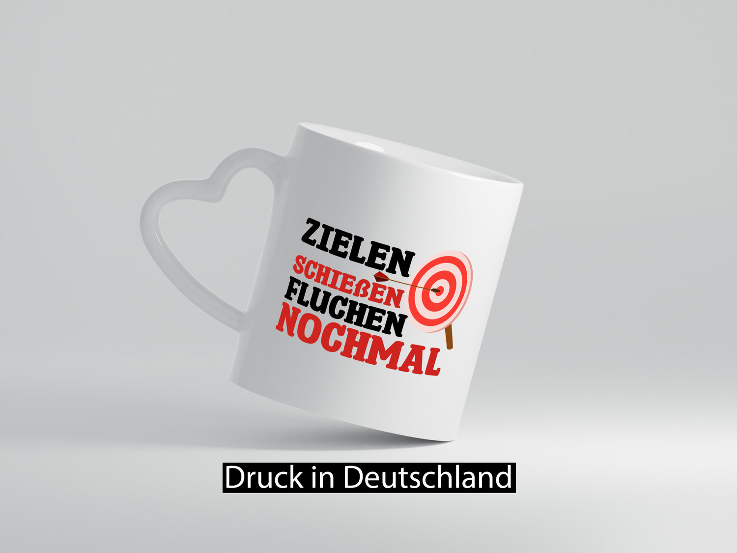 Zielen Schießen fluchen nochmal | Bogenschießen Geschenkidee Humor Tasse