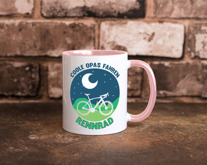 Coole Opas fahren Rennrad | Mond Landschaft Geschenk Familie Geschenkidee