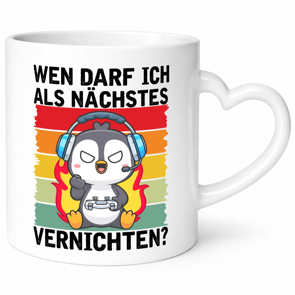 Wenn darf ich Vernichtn | Gamer Konsole Zocken v2 Humor Geschenkidee Tasse