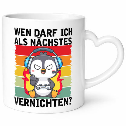 Wenn darf ich Vernichtn | Gamer Konsole Zocken v2 Humor Geschenkidee Tasse
