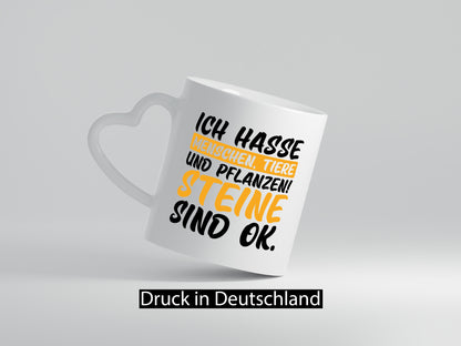 Ich hasse Menschen | Steine Sarkasmus witziger Spruch Geschenk Humor