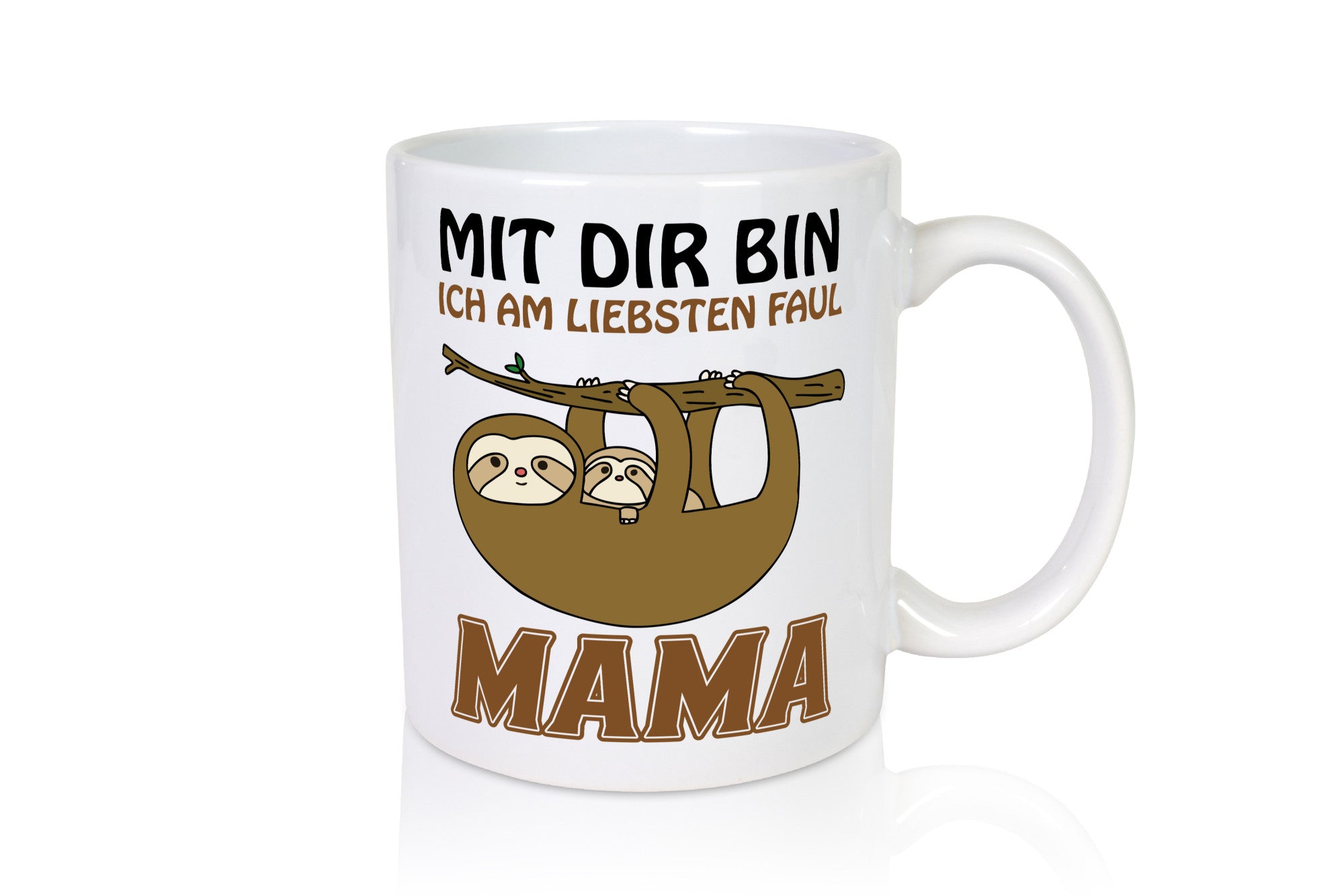 Faultiermama lustig Familie Geschenkidee Geschenk Tasse