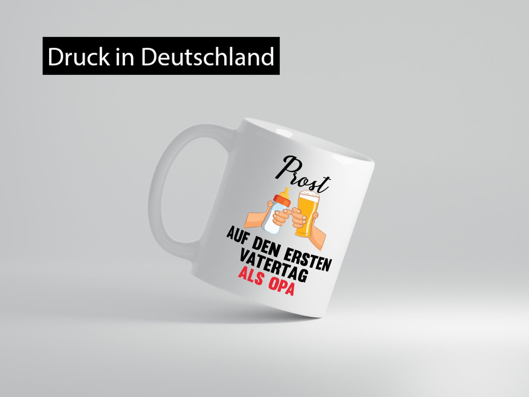 Prost auf den ersten Vatertag als Opa Humor Familie Geschenkidee Tasse