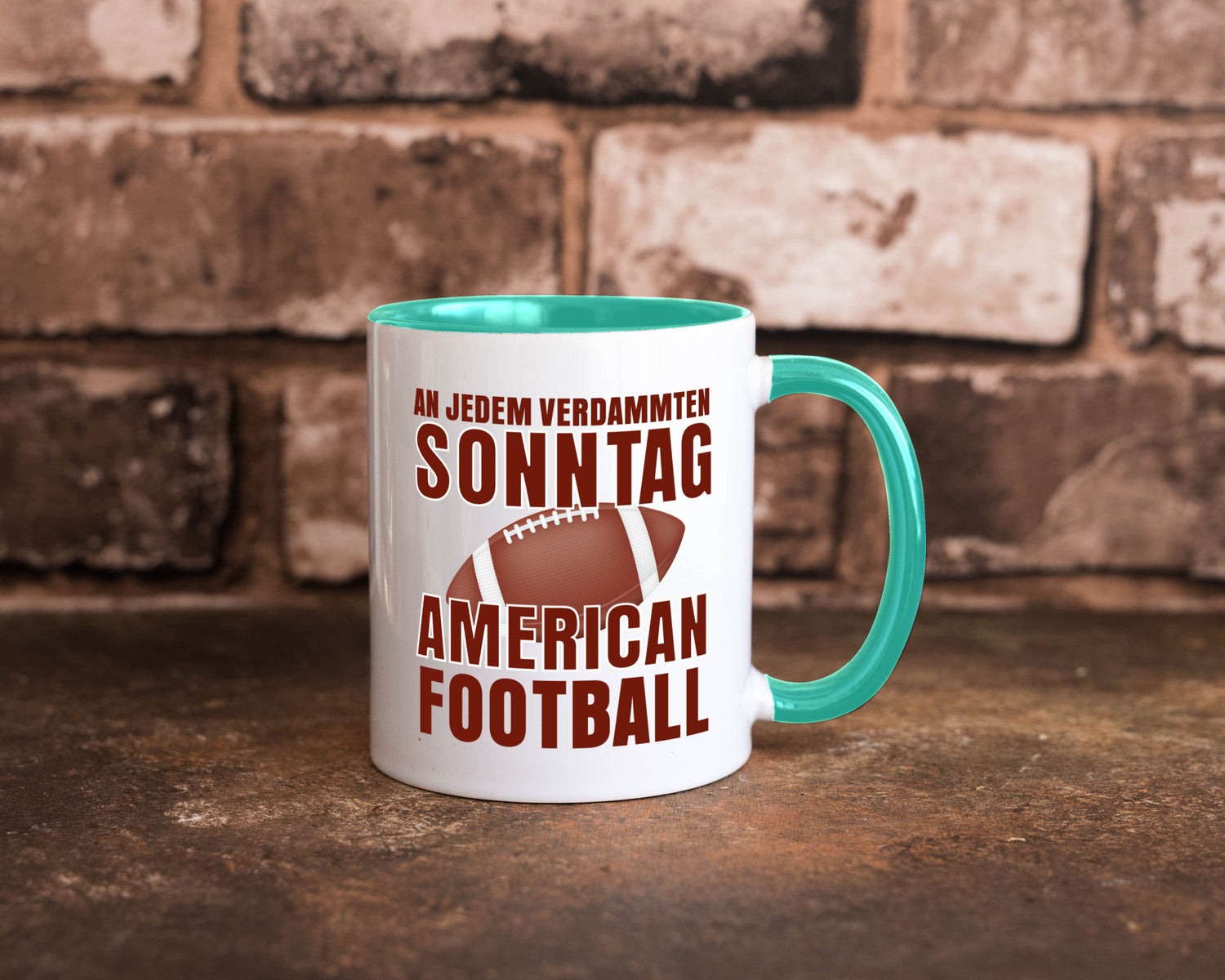 American Football | Sportfan Motiv jeden Sonntag Humor Geschenkidee Tasse