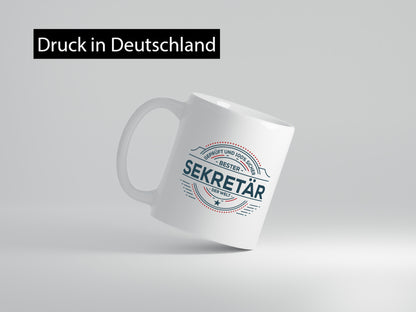 Geprüft und sicher: Sekretär | Büro lustig Arbeit Kollegen Geschenk Tasse
