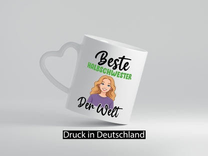 Beste Halb Schwester | Stiefvater lustig Familie Geschenkidee Geschenk Tasse