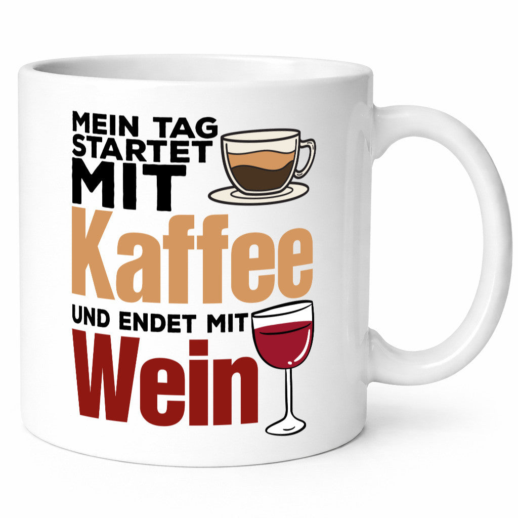 Coffee and Wine | Coffee Drinker Mug Wine Drinker Humor Gift Idea