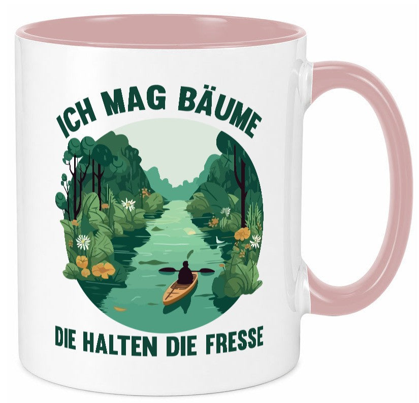 Ich mag Bäume die halten Fresse | Natur Wald lustiger Spruch Geschenk Humor Tasse