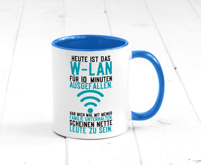 10 Minuten W-Lan Ausfall | Nerd Computer PC Gamer lustig Humor Geschenkidee Tasse