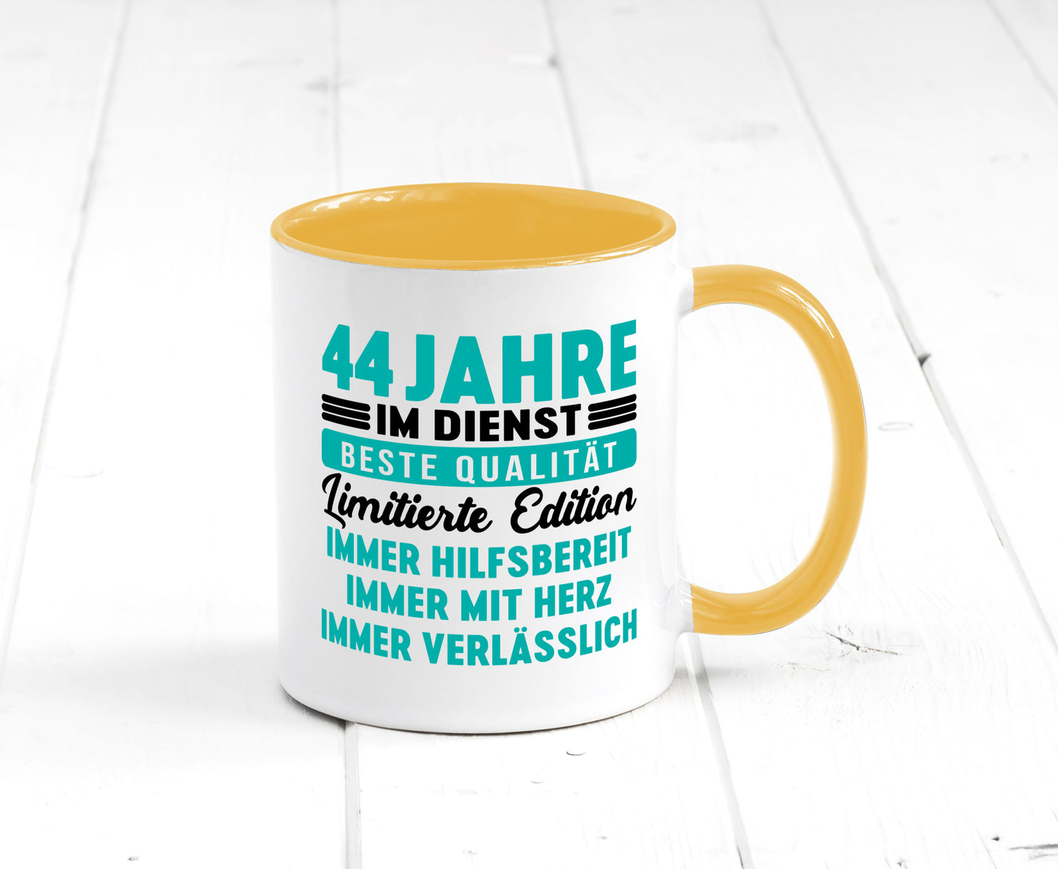 44 Jahre im Dienst | Jubiläum Arbeit v5 lustig Kollegen Büro Geschenk Tasse