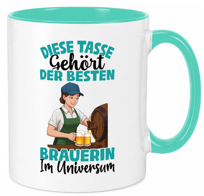 Im Universum: Brauerin | Bier Brauerei lustiger Spruch Geschenk Humor