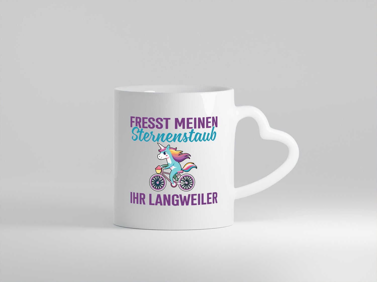 Fresst meinen Sternenstaub | Einhorn Fahrendes v2 Humor Geschenkidee Tasse