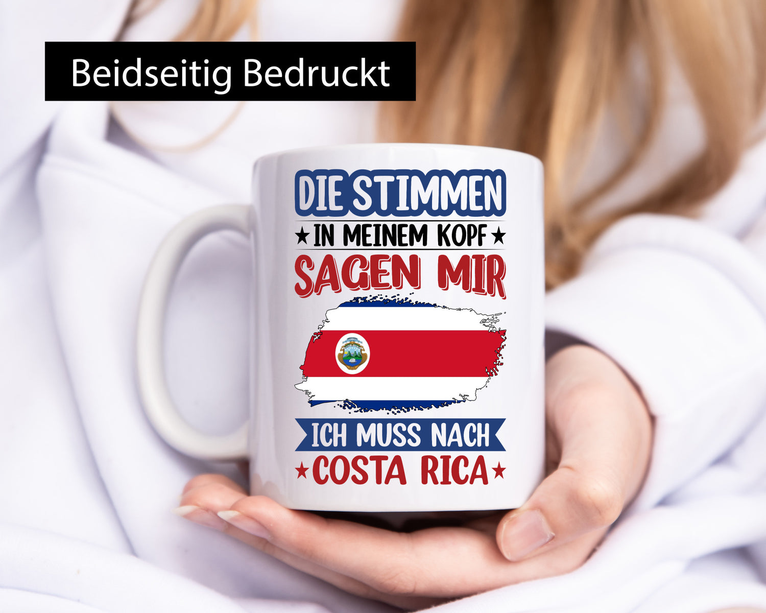 Costa Rica | Urlaub Stimmen in meinem Kopf Traumland Humor Geschenkidee Tasse