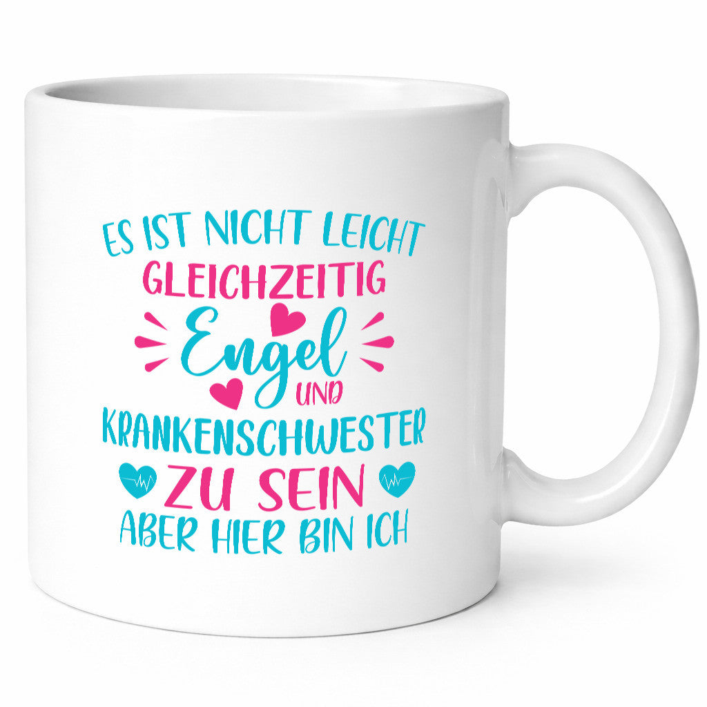 Gleichzeitig Engel und Krankenschwester | Herzschlag Humor Geschenkidee Tasse