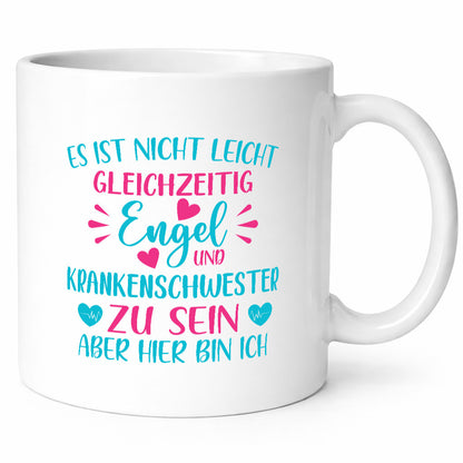 Gleichzeitig Engel und Krankenschwester | Herzschlag Humor Geschenkidee Tasse