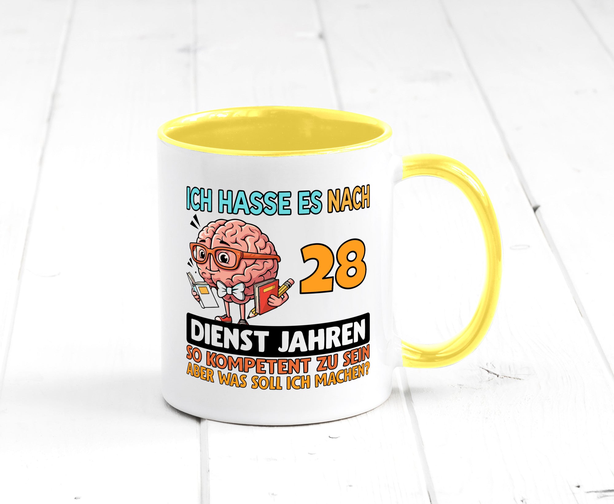 28 Dienstjahre | Arbeit Kompetent Geschenkidee Kollegen Büro Humor Tasse
