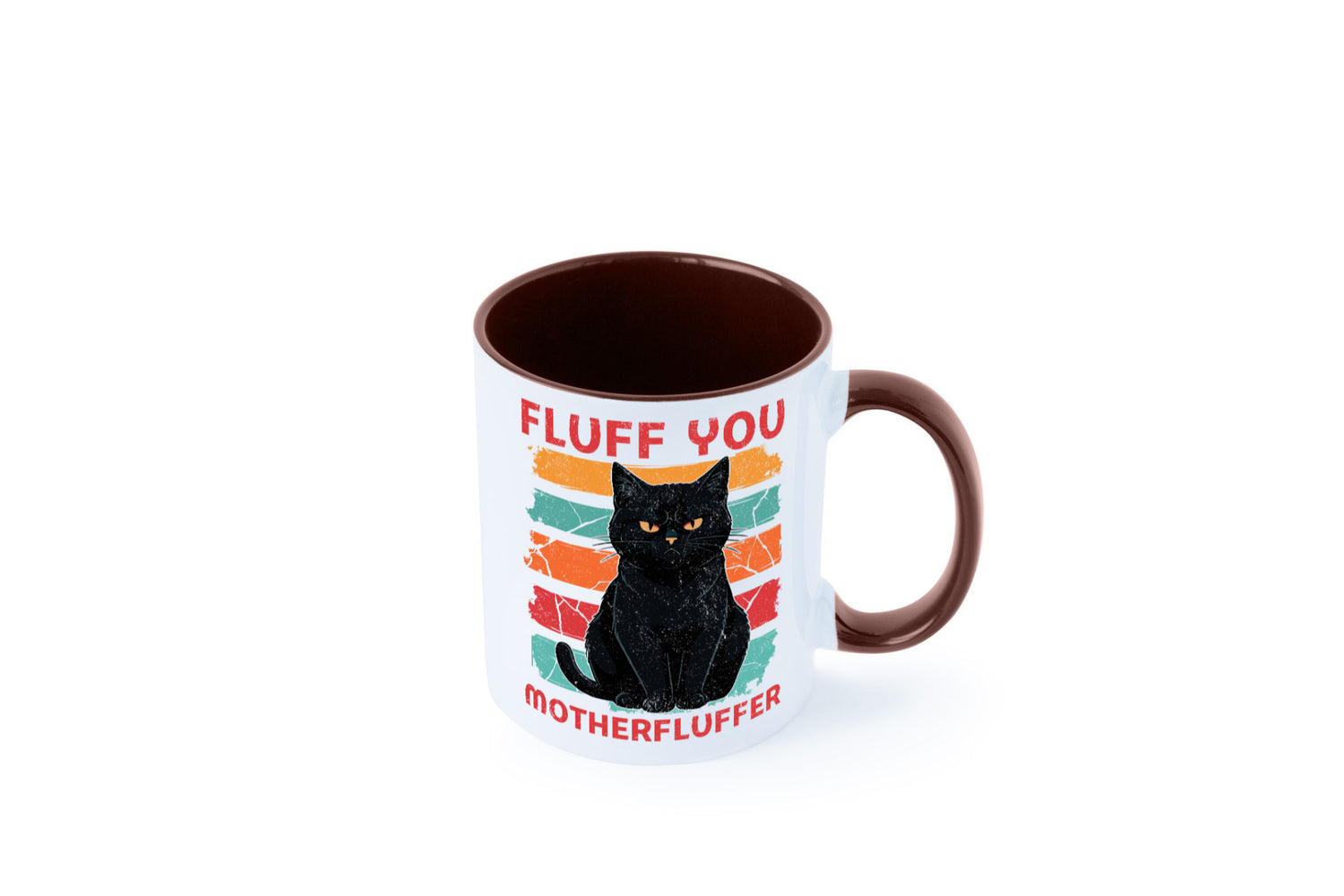 Fluff you Motherfluffer | Schwarze Katze Böse Humor Tierliebhaber Geschenkidee