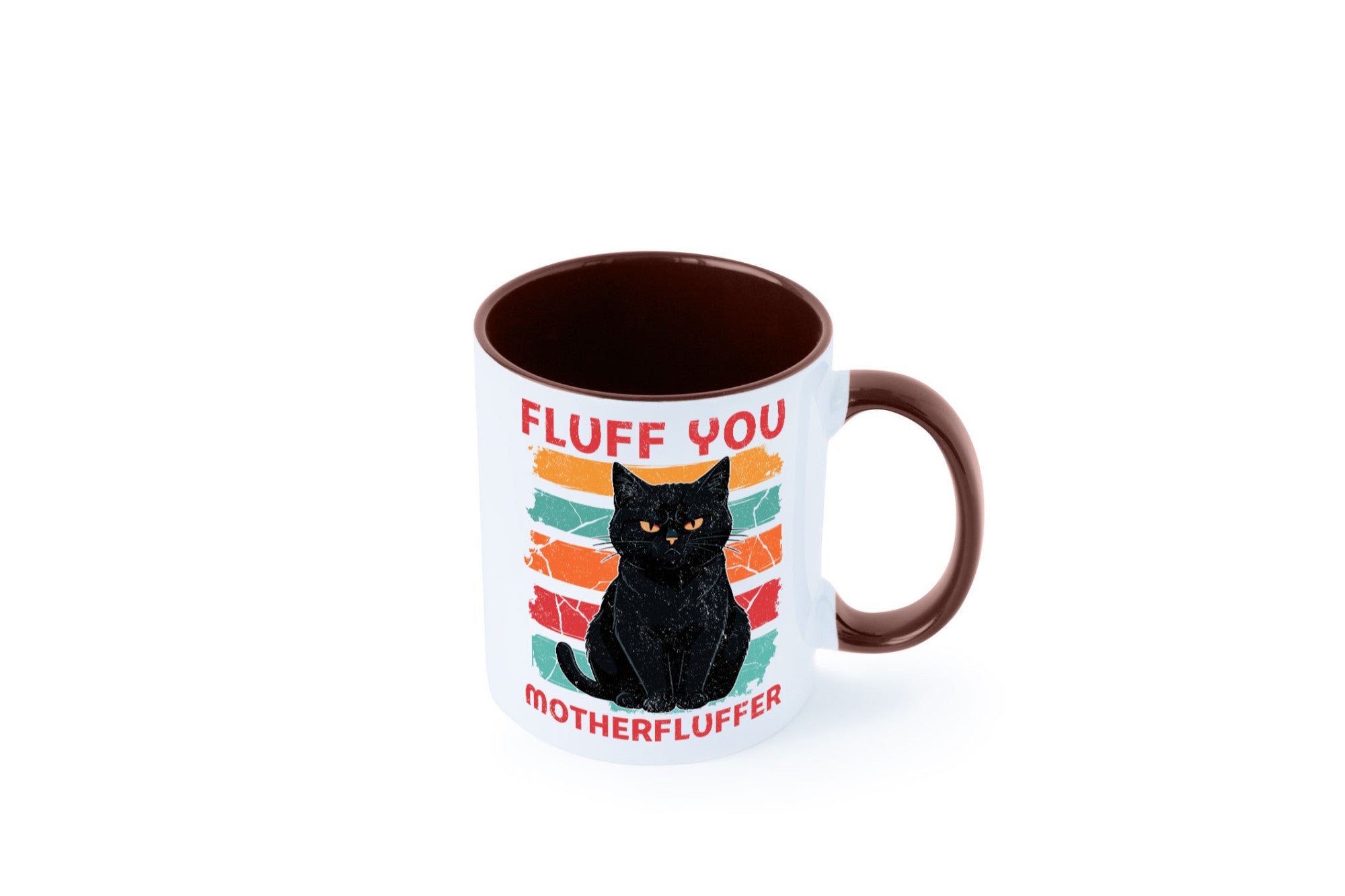 Fluff you Motherfluffer | Schwarze Katze Böse Humor Tierliebhaber Geschenkidee