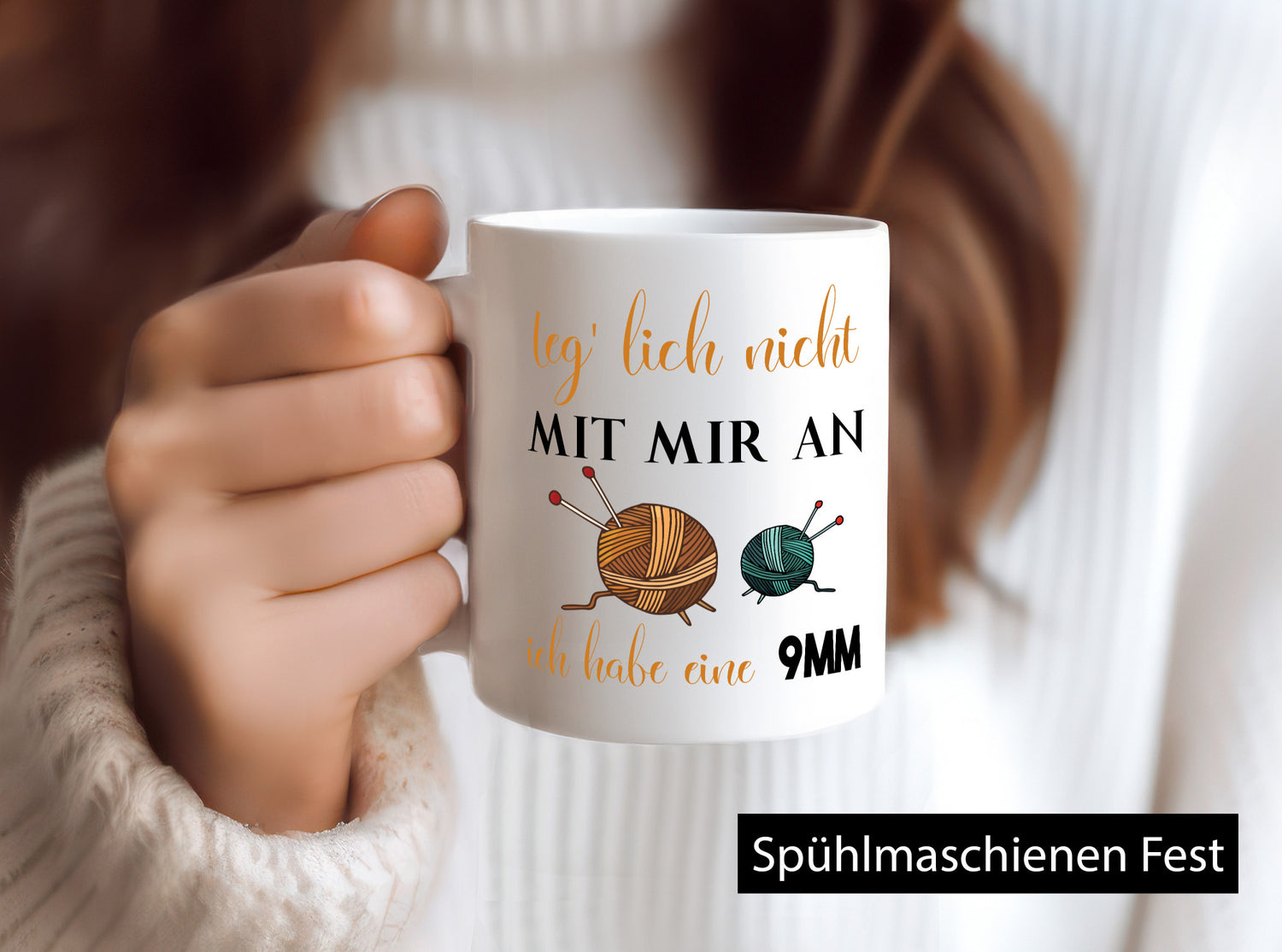 Häkeln | 9mm Wolle| Frauen Geschenkidee Humor Tasse