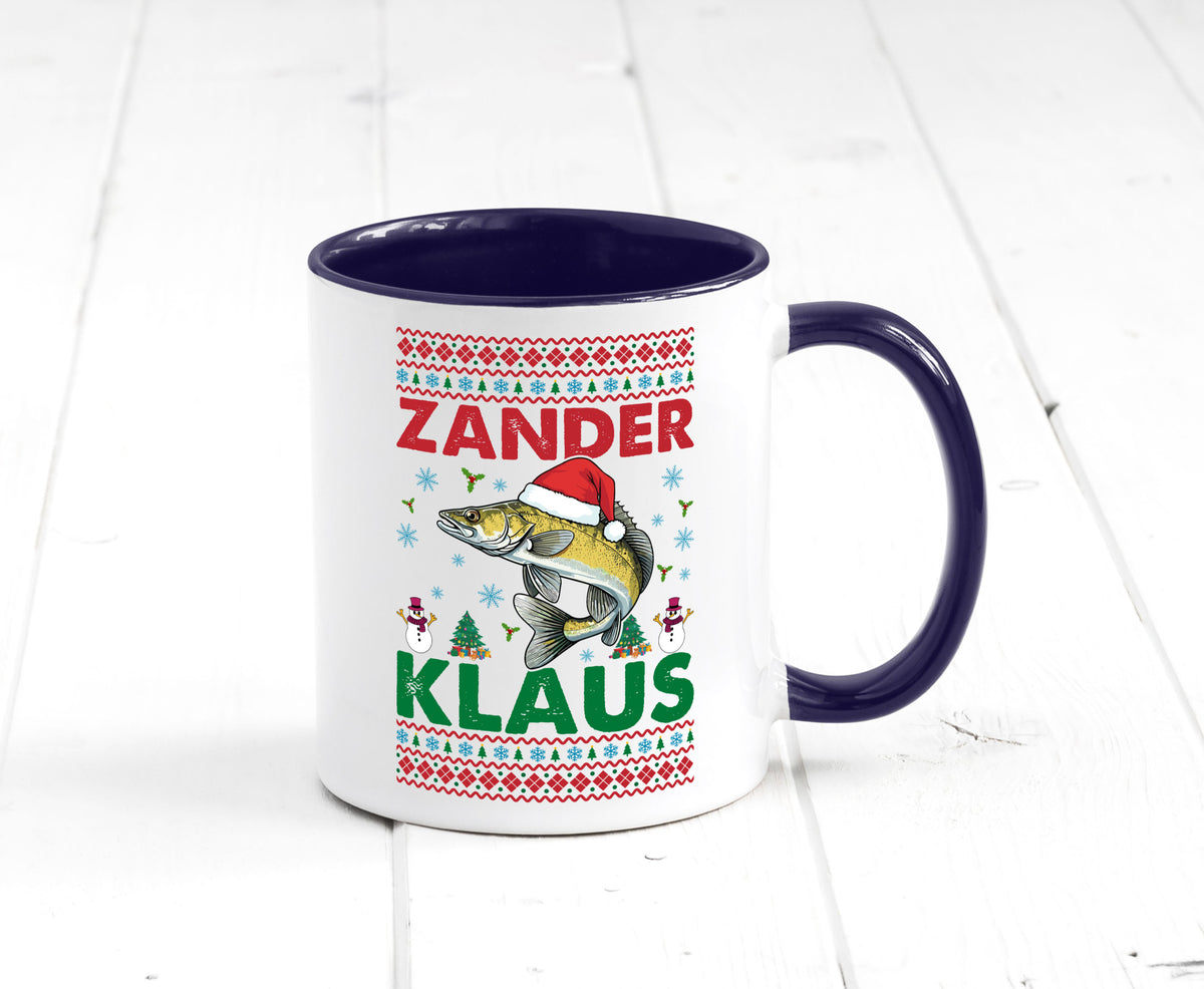 Zander Klaus | Ugly Christmas Angler Angeln v2 Geschenk Humor Geschenkidee Tasse