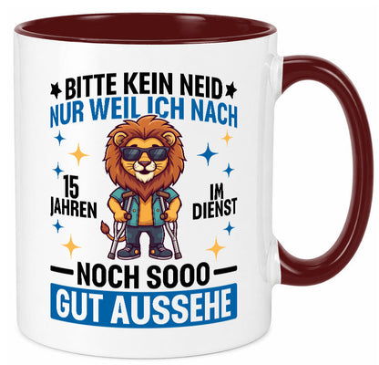 15 Jahre im Dienst | Arbeitsjubiläum Arbeit lustig Kollegen Büro Geschenk Tasse