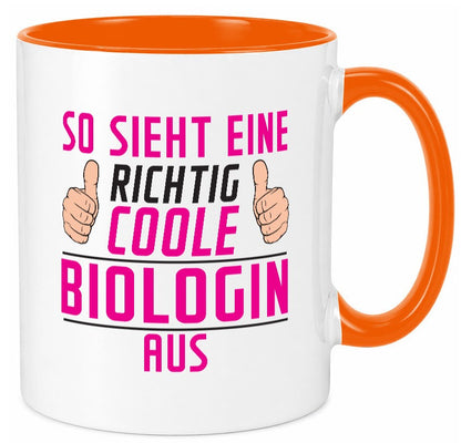 Richtig Coole Biologin | Biologie Naturforscherin Geschenkidee Humor Tasse