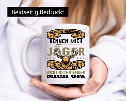 Manche Menschen nennen mich Jäger | Bester Opa Humor Familie Geschenkidee Tasse