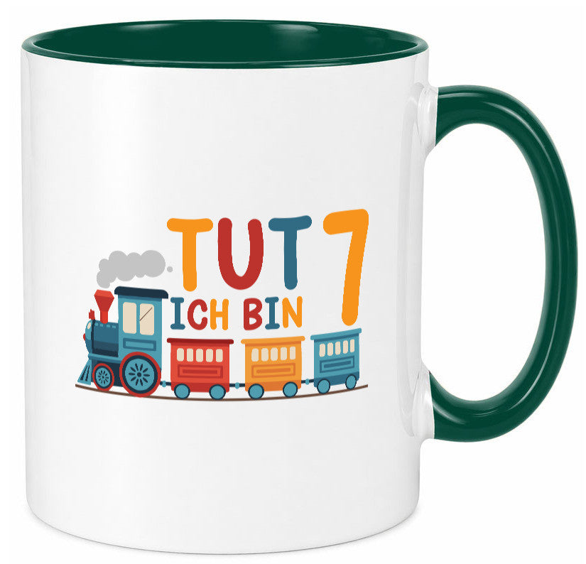 7. Geburtstag | 7 Jahre Eisenbahn Zug junge Humor Geschenkidee Tasse