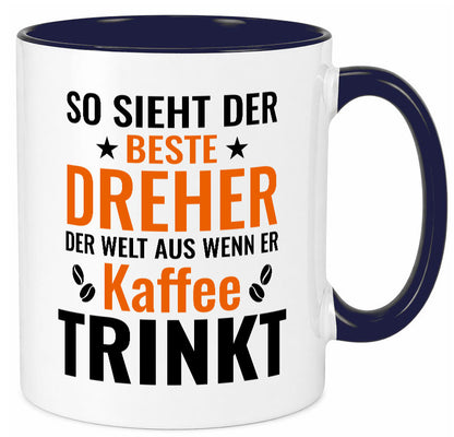Kaffee trinkt: Dreher | Fräser Geschenkidee Humor Tasse