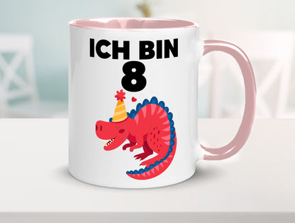 8. Geburtstag | Dino Dinosaurier 8 Jahre lustig Geschenkidee Geschenk Tasse