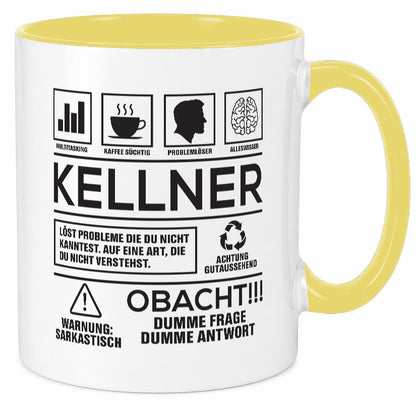 Achtung Probleme Kellner | kellnern Bedienung lustiger Spruch Geschenk Humor