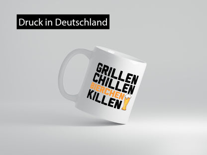 Grillen Chillen Bierchen Killen | Grillmeister Party Geschenk Humor