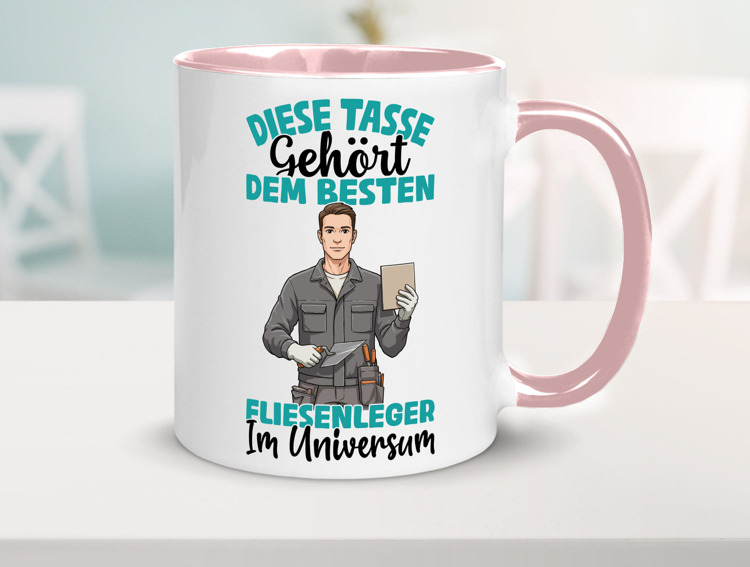 Im Universum: Fliesenleger | Fliesenlegen Bau Geschenk Humor Geschenkidee