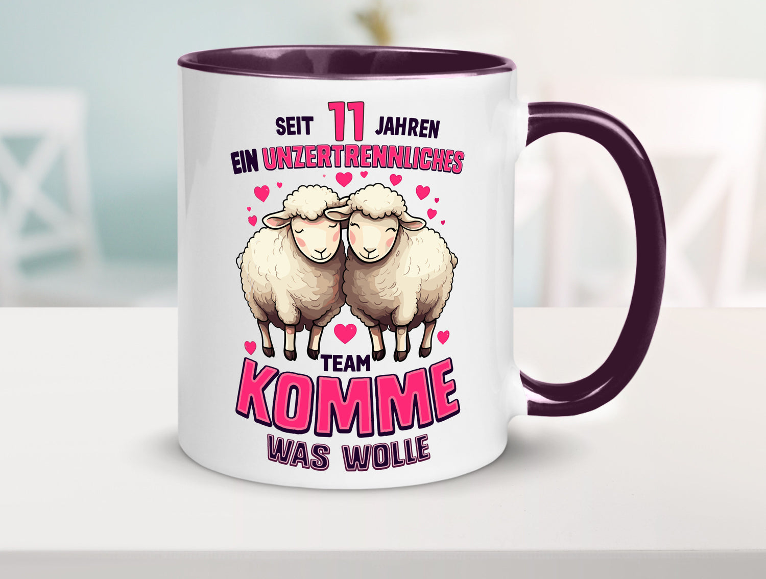 11 Jahre Verheiratet | ein Team Ehepaar v2 Humor Geschenkidee Tasse