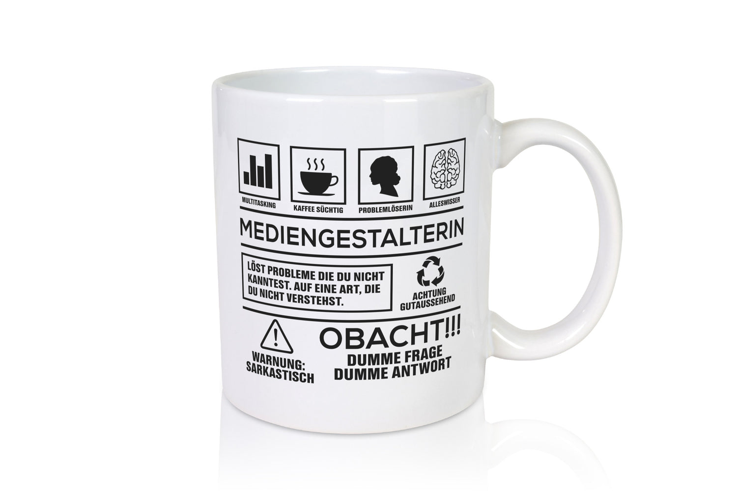 Achtung Probleme Mediengestalterin | Medien lustig Humor Geschenkidee Geschenk