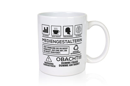 Achtung Probleme Mediengestalterin | Medien lustig Humor Geschenkidee Geschenk