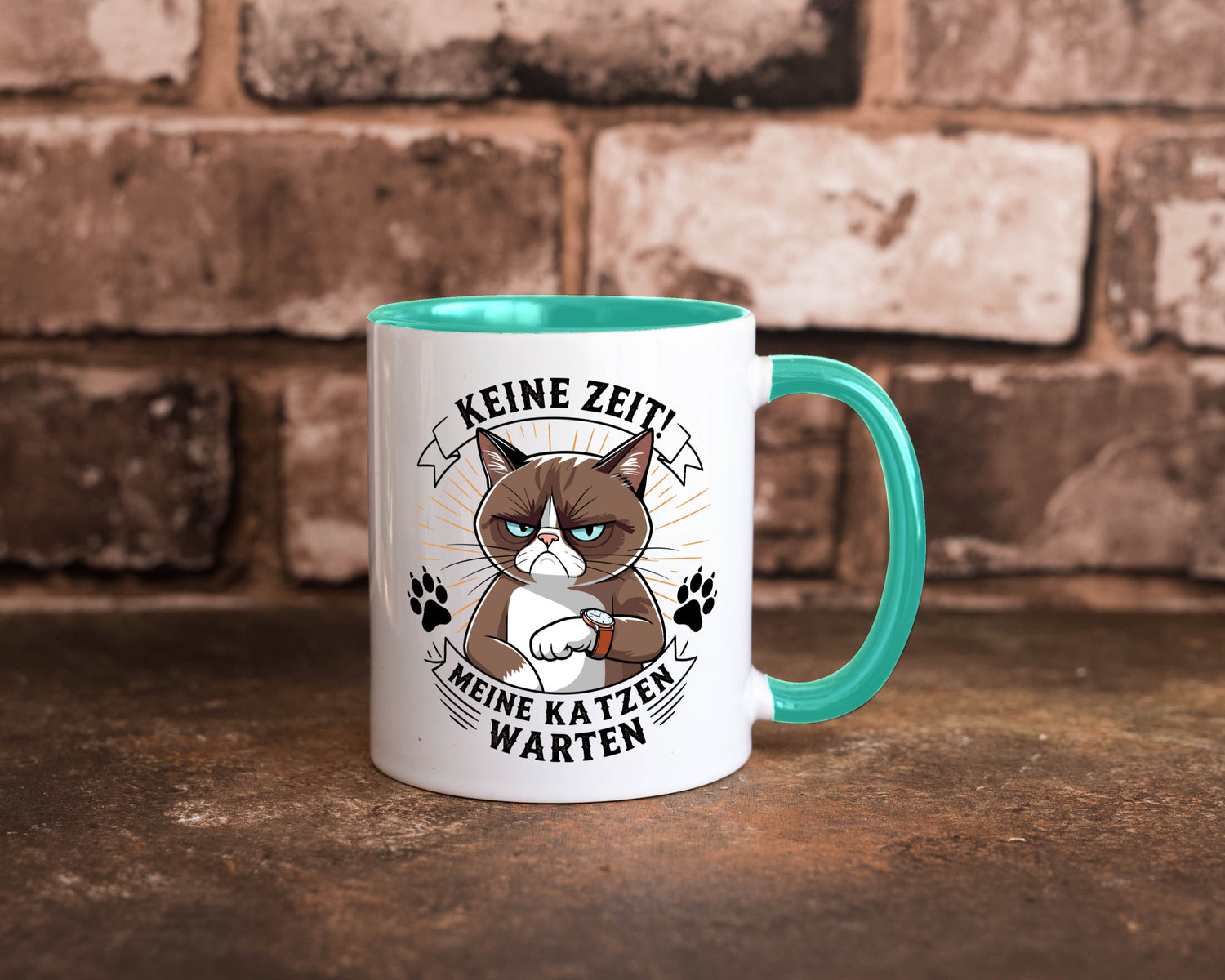 Keine Zeit meine Katzen Warten | Schwarze Katze Geschenkidee Tierliebhaber