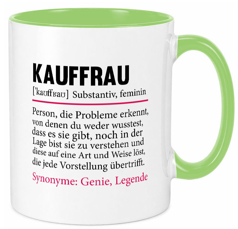 Kauffrau | Humor Spruch Definition Kauffrauen Geschenkidee Tasse