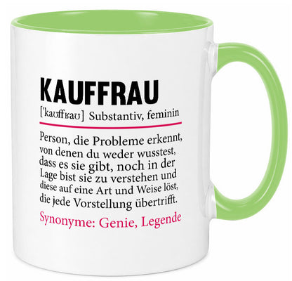 Kauffrau | Humor Spruch Definition Kauffrauen Geschenkidee Tasse
