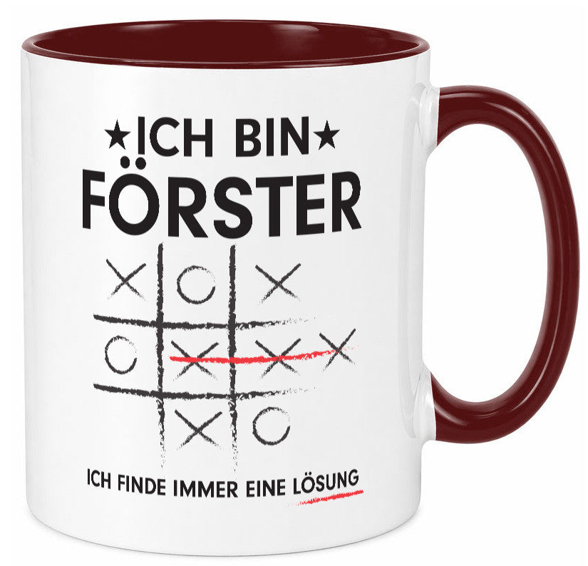 Lösung finden: Förster | Forst Arbeit v2 lustiger Spruch Geschenk Kollegen Büro Tasse