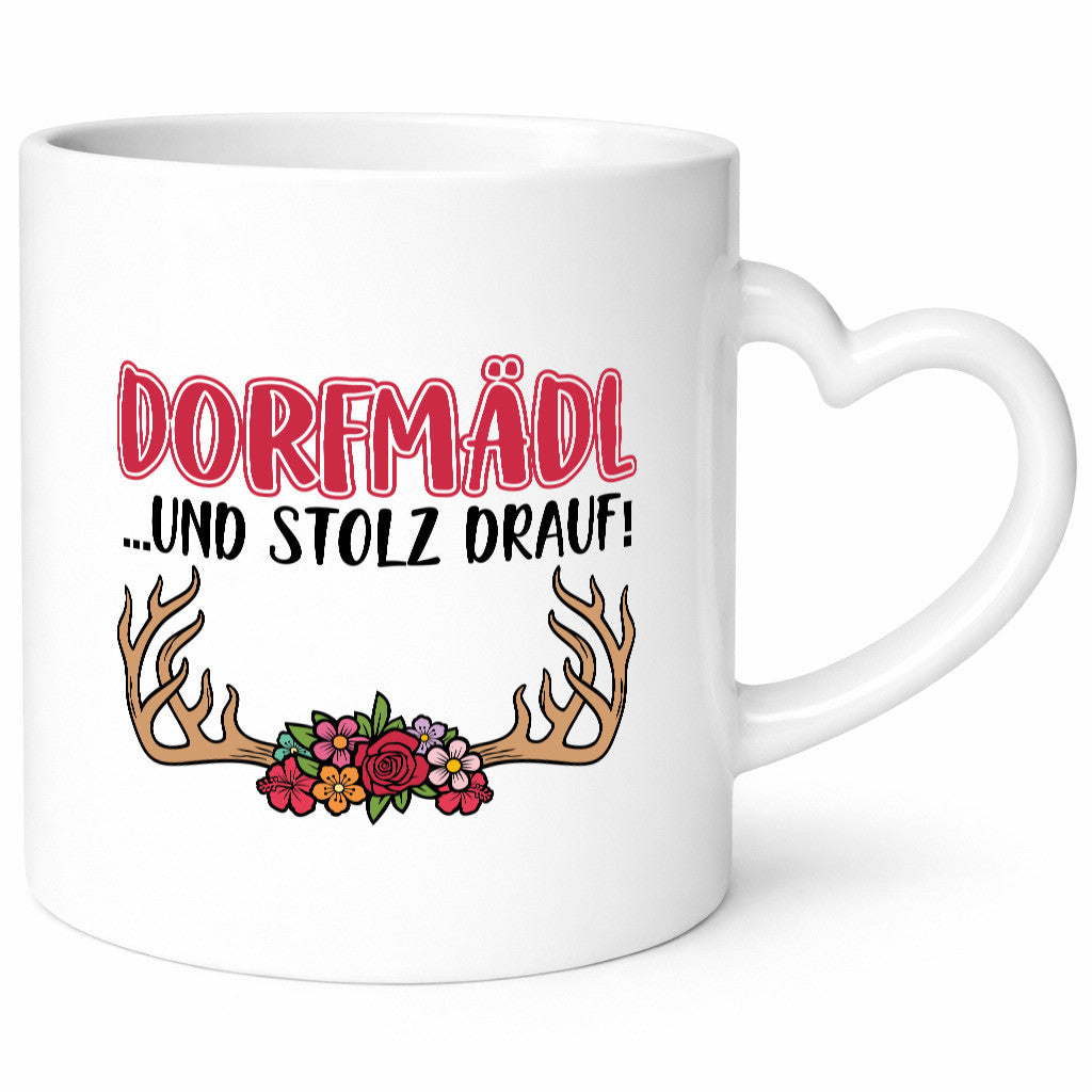 Dorfmädl | Dorfmädchen Tasse Blumen Dorfkind lustiger Spruch Geschenk Humor