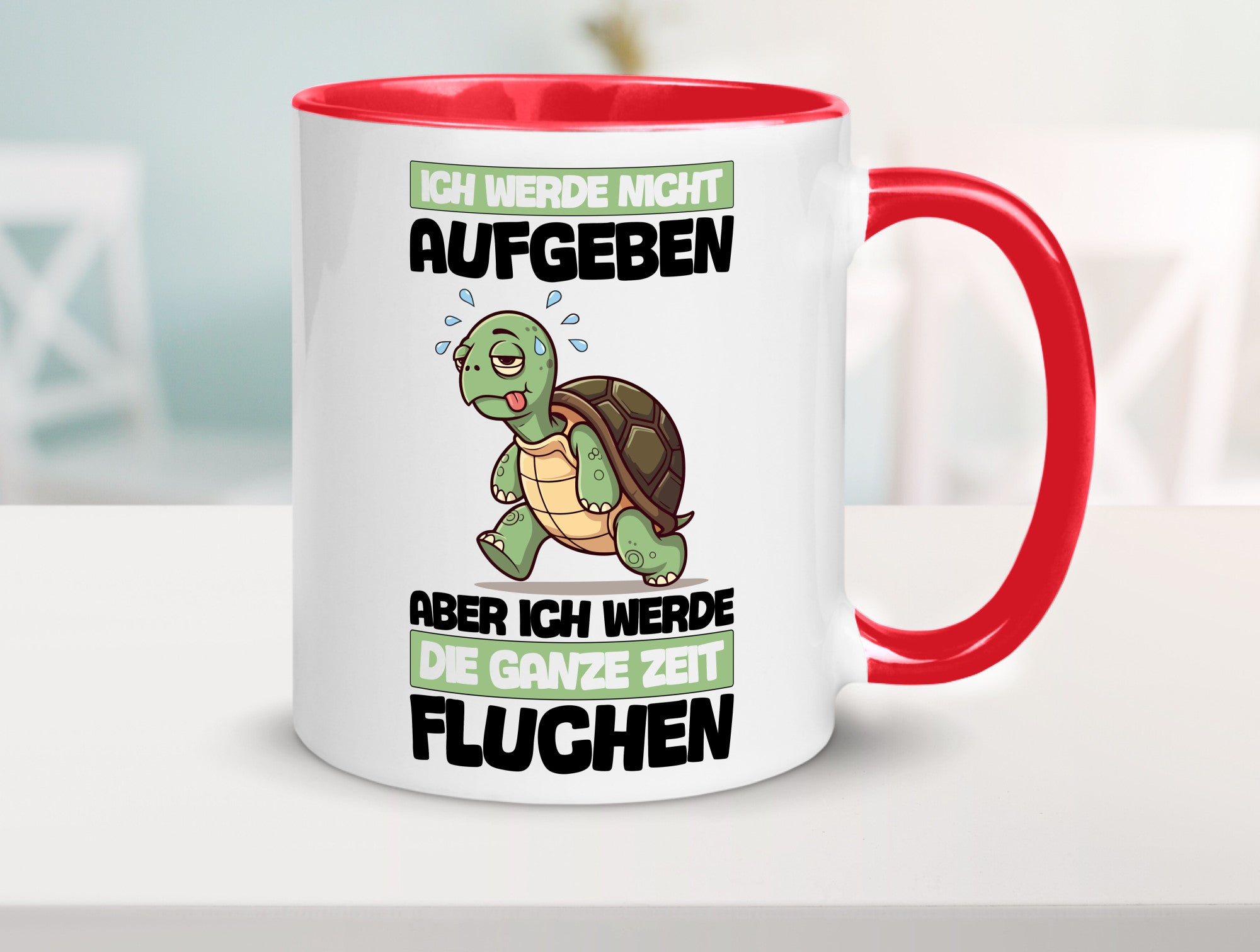 Ich geb nicht auf werde aber fluchen | Schildkröte Joggen v2 Humor Geschenkidee