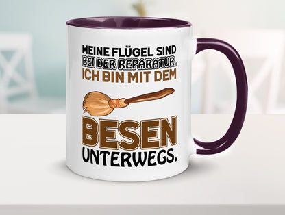 Flügel Reperatur lustig Humor Geschenkidee Geschenk Tasse